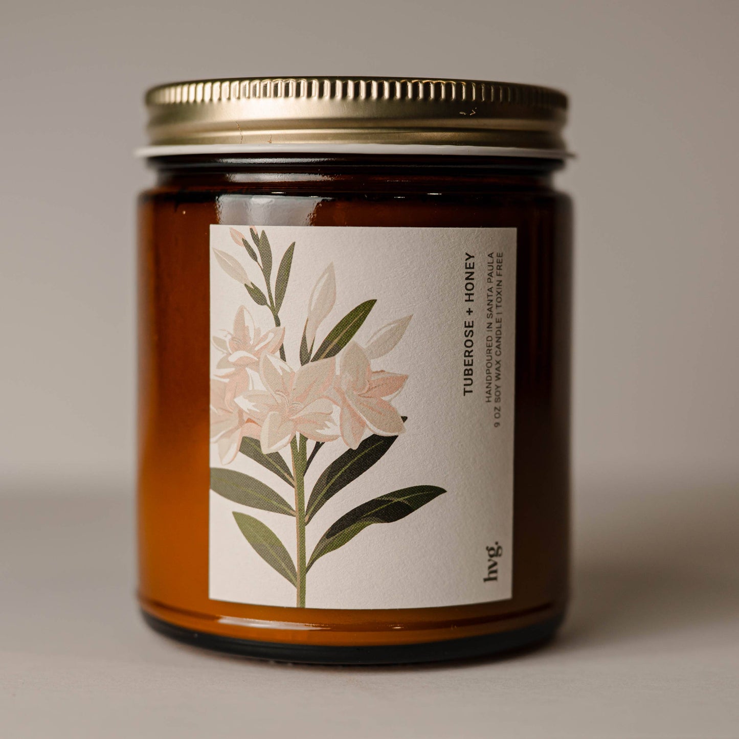 Tuberose + Honey soy Wax Candle 9oz.