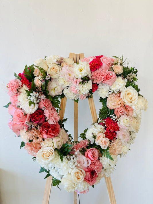 Carnations & Roses Standing Wreath