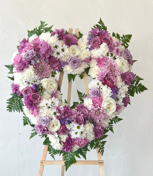 Lavender Heart Wreath