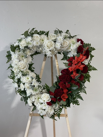Carnations & Roses Standing Wreath