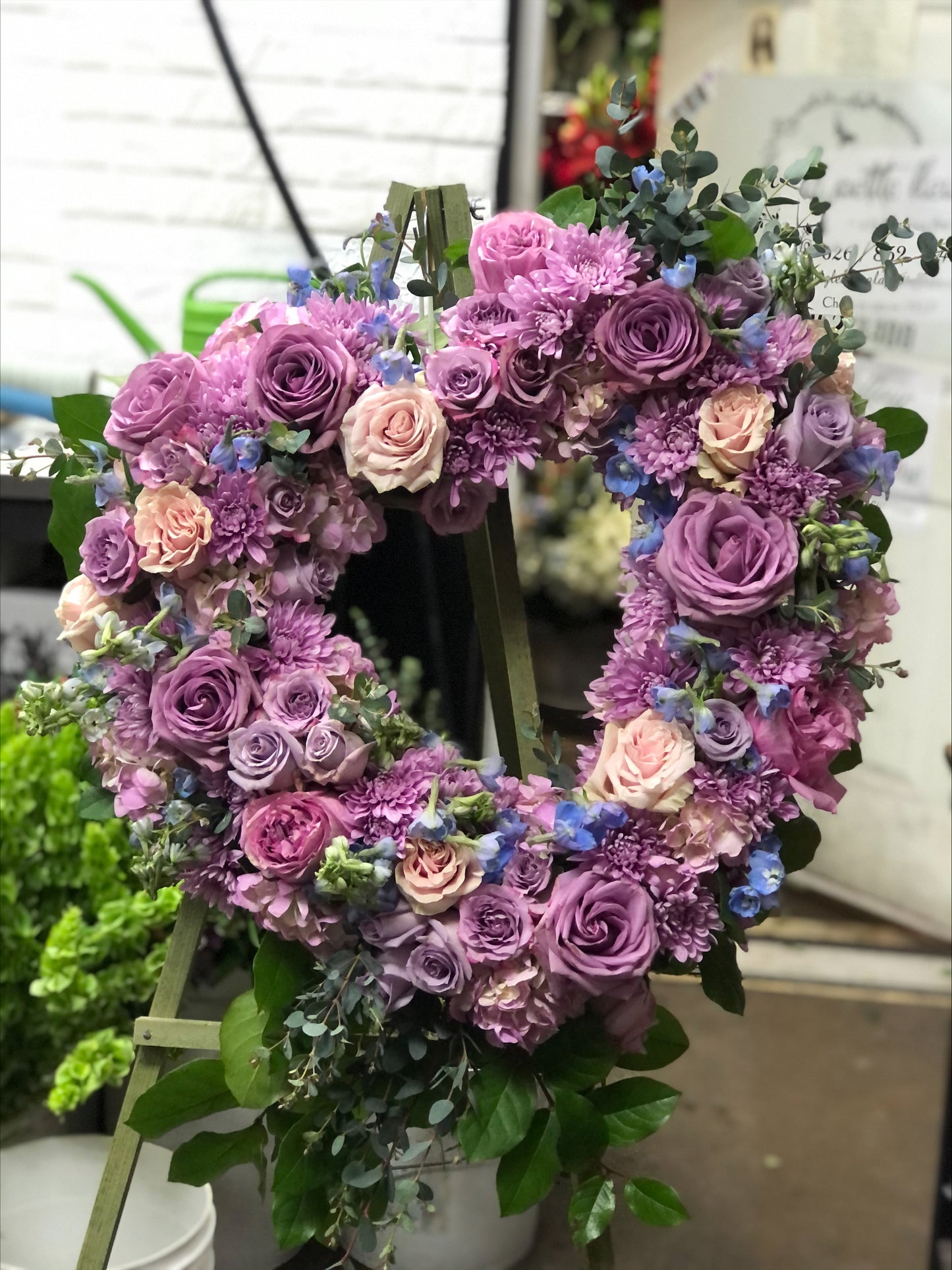 Lavender Heart Wreath